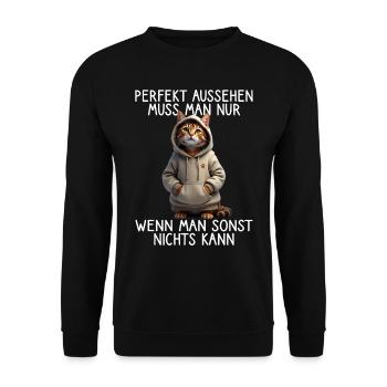 Drôle de chats disant amoureux des animaux Drôle de chat chat - Sweat-shirt Unisexe - noir - Devant - Alina (178cm) & Michal (187cm)