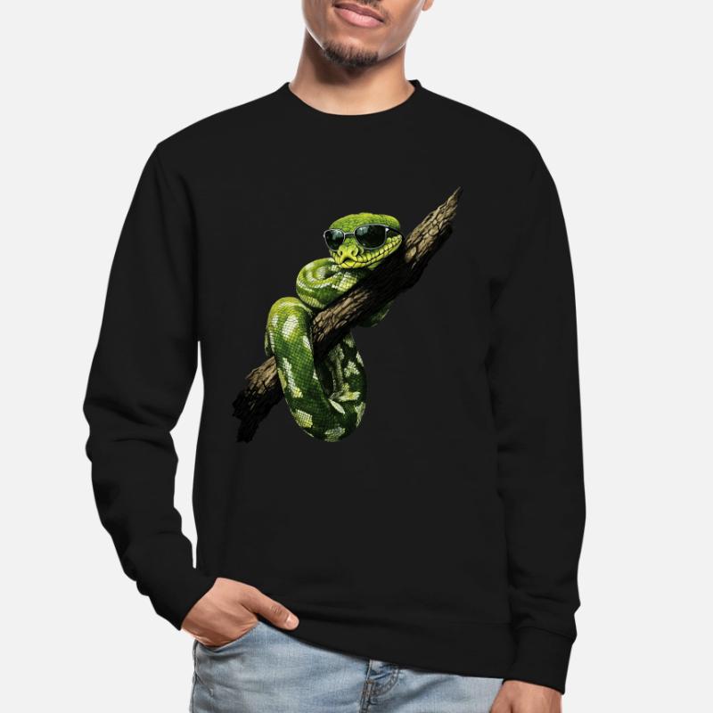 Green Tree Python Snakes Lover Terrarium Unisex Sweatshirt