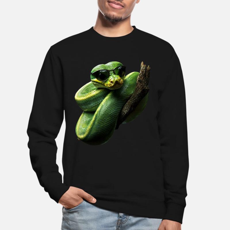Green Tree Python Snakes Lover Terrarium Unisex Sweatshirt