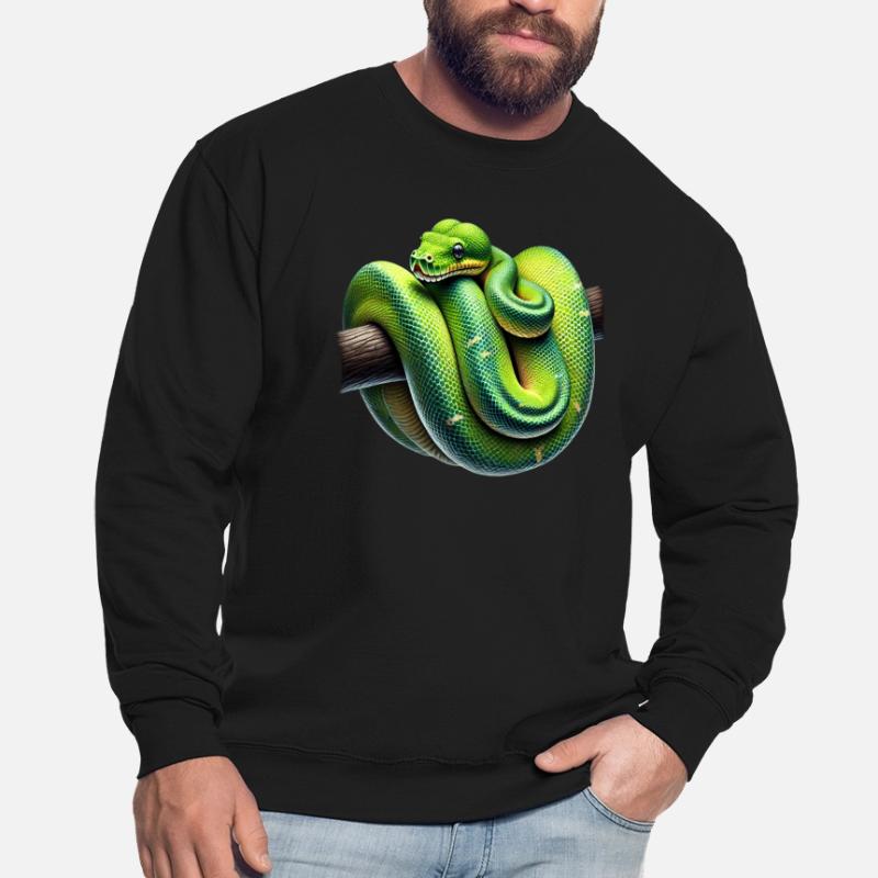 Green Tree Python Snakes Lover Terrarium Unisex Sweatshirt