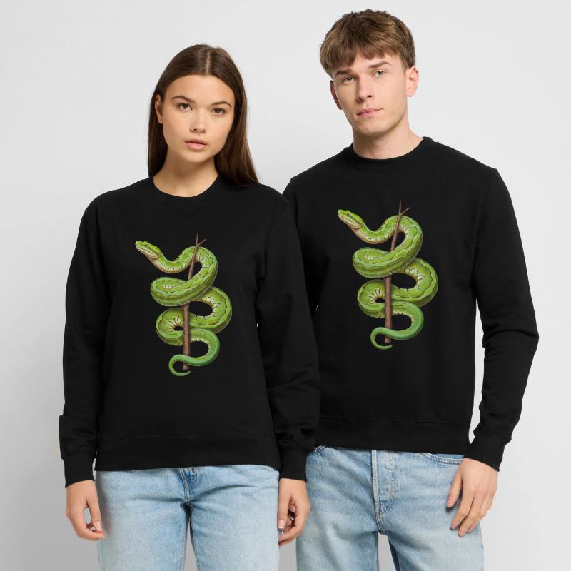 Green Tree Python Snakes Lover Terrarium Unisex Sweatshirt