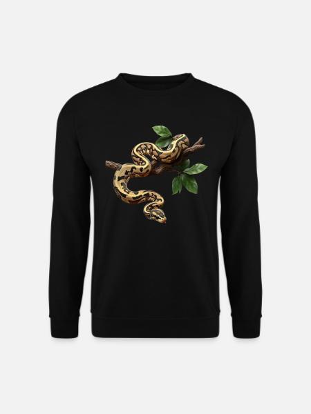 Königspython Schlangen Liebhaber Terrarium Python - Unisex Pullover - Schwarz