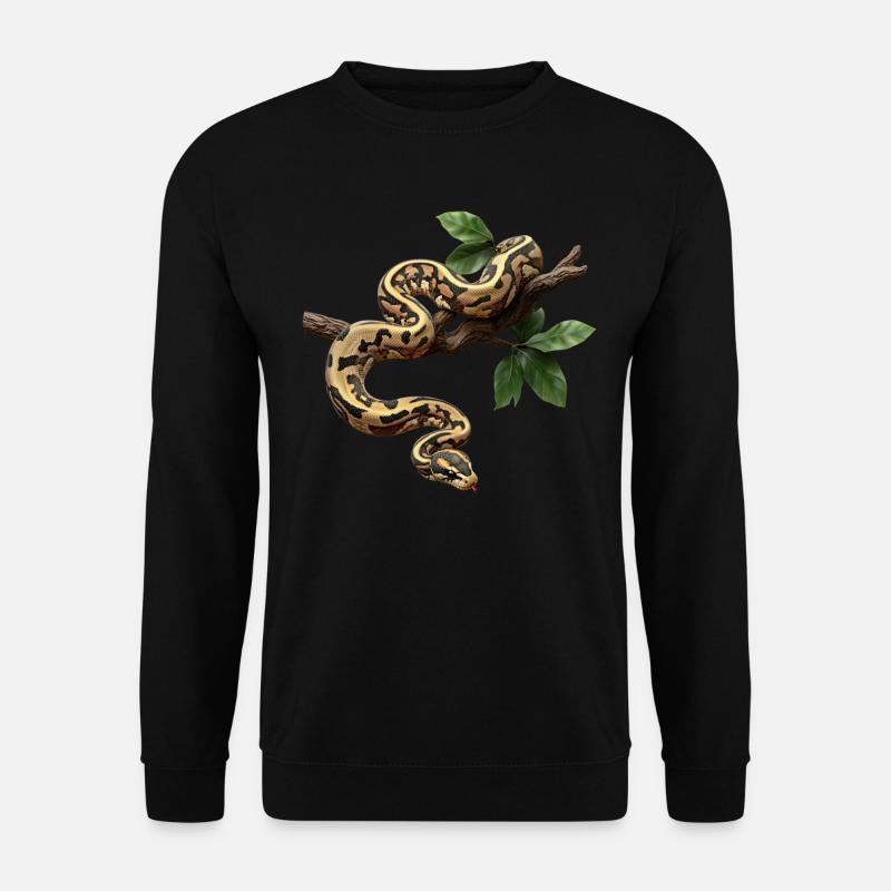 Königspython Schlangen Liebhaber Terrarium Python - Unisex Pullover - Schwarz
