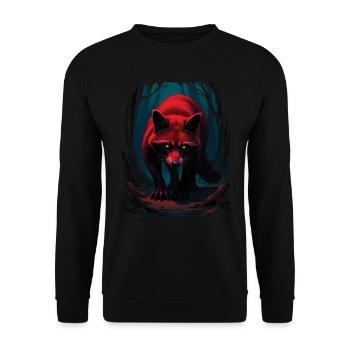 Raccoon Motif Animal Lover Art Artwork - Unisex Sweatshirt - black - Front - Alina (178cm) & Michal (187cm)