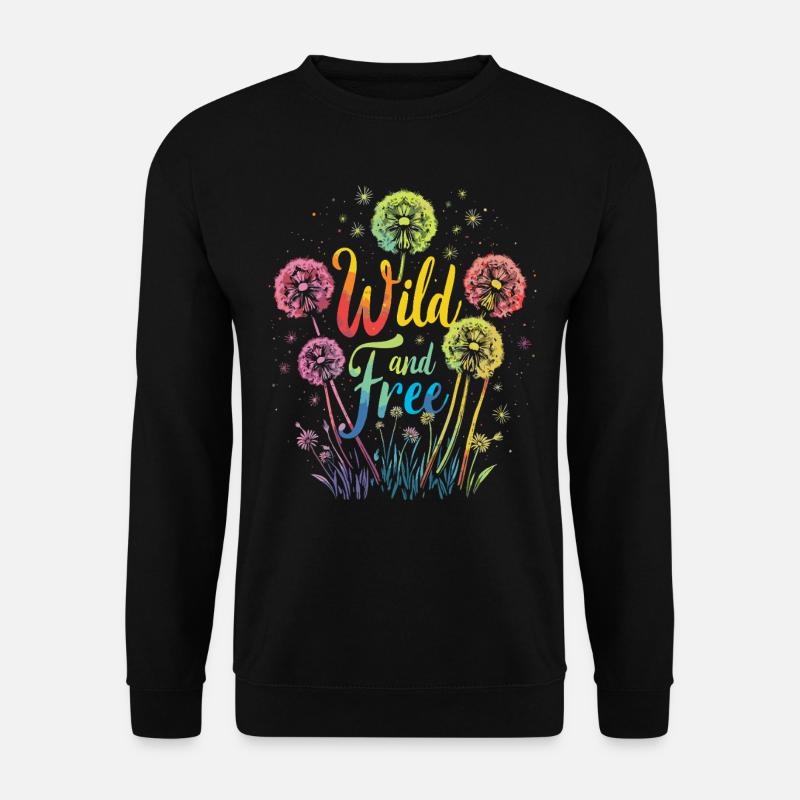 Löwenzahn Pusteblumen Liebhaber Blumen Floral - Unisex Pullover - Schwarz