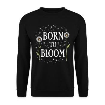 Dandelion Dandelion Lover Floral Floral - Sweat-shirt Unisexe - noir - Devant - Alina (178cm) & Michal (187cm)