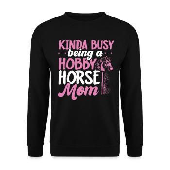 Hobby Horsing Hobby Horse Horse Horse Riding - Unisex Sweatshirt - black - Front - Alina (178cm) & Michal (187cm)