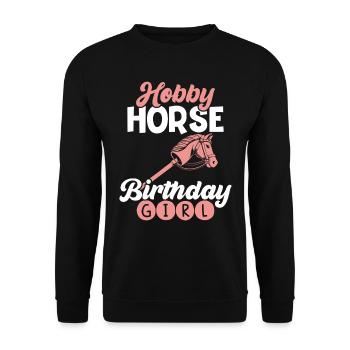 Hobby Horsing Hobby Horse Birthday Horse Riding - Unisex Sweatshirt - black - Front - Alina (178cm) & Michal (187cm)