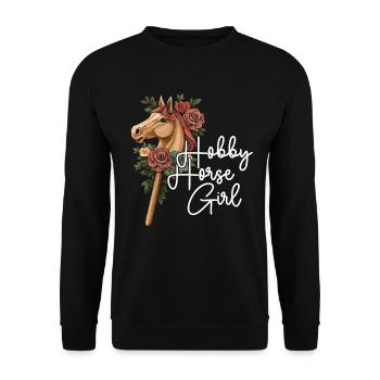 Hobby Horsing Hobby Horse Horse Horse Riding - Unisex Sweatshirt - black - Front - Alina (178cm) & Michal (187cm)