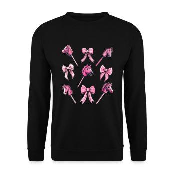 Hobby Horsing Hobby Cheval Cheval Équitation - Sweat-shirt Unisexe - noir - Devant - Alina (178cm) & Michal (187cm)