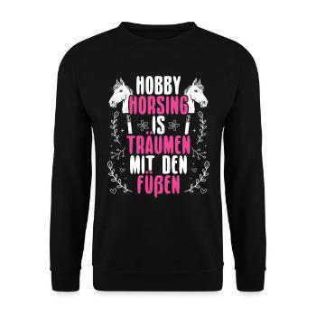 Hobby Horsing Hobby Cheval Cheval Équitation - Sweat-shirt Unisexe - noir - Devant - Alina (178cm) & Michal (187cm)