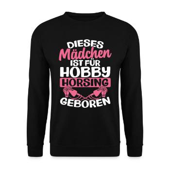Hobby Horsing Hobby Horse Horse Horse Riding - Unisex Sweatshirt - black - Front - Alina (178cm) & Michal (187cm)
