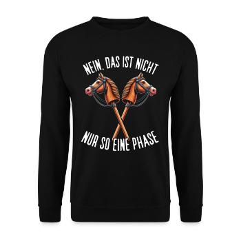 Hobby Horsing Hobby Horse Horse Horse Riding - Unisex Sweatshirt - black - Front - Alina (178cm) & Michal (187cm)