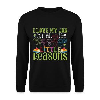 Kindergarten Daycare Teacher - Unisex Sweatshirt - black - Front - Alina (178cm) & Michal (187cm)