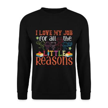 Cute Teaching Montessori Teacher - Unisex Sweatshirt - black - Front - Alina (178cm) & Michal (187cm)
