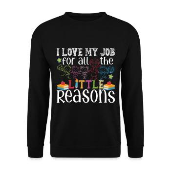 Cute Teaching Apparel - Unisex Sweatshirt - black - Front - Alina (178cm) & Michal (187cm)