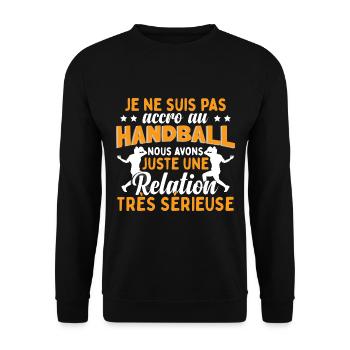 Hommes Handball Entraîneur - Sweat-shirt Unisexe - noir - Devant - Alina (178cm) & Michal (187cm)