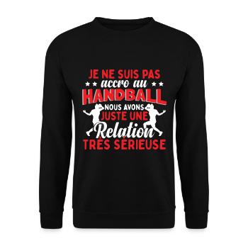 Handballeuse Humour Handball - Sweat-shirt Unisexe - noir - Devant - Alina (178cm) & Michal (187cm)