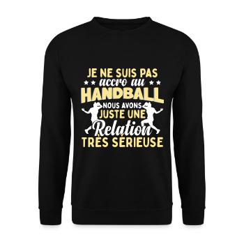 Handball Humour Femmes - Sweat-shirt Unisexe - noir - Devant - Alina (178cm) & Michal (187cm)