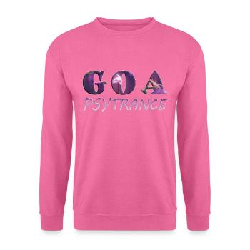 GOA Psytrance Font Design - Music - Unisex Sweatshirt - pink - Front