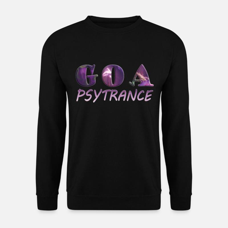 GOA Psytrance Schrift Design - Musik - Unisex Pullover - Schwarz