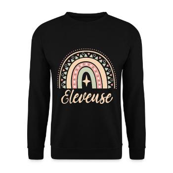 Cadeau Eleveuse. Boho Rainbow éleveuse. Éleveuse. - Sweat-shirt Unisexe - noir - Devant - Alina (178cm) & Michal (187cm)