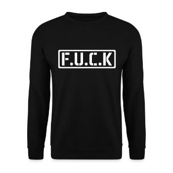 FUCK V.1 - Logo - Sweat-shirt Unisexe - noir - Devant - Alina (178cm) & Michal (187cm)