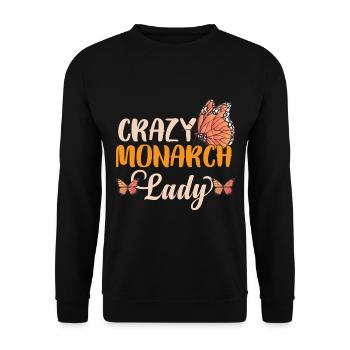 Verrückte Monarchin - Unisex Pullover - Schwarz - Vorne - Alina (178cm) & Michal (187cm)