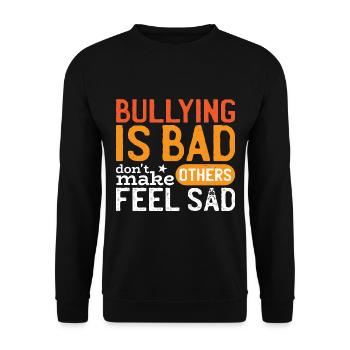 Mois national de l’intimidation - Sweat-shirt Unisexe - noir - Devant - Alina (178cm) & Michal (187cm)