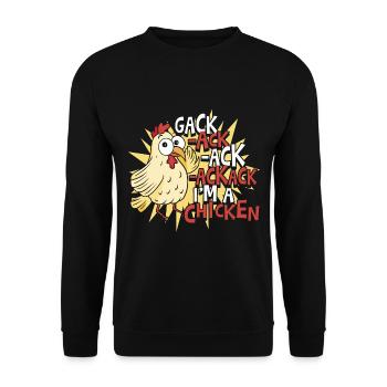 Je suis un poulet - Sweat-shirt Unisexe - noir - Devant - Alina (178cm) & Michal (187cm)