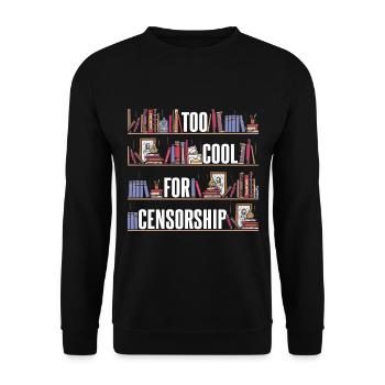 Zu cool für Zensur - Unisex Pullover - Schwarz - Vorne - Alina (178cm) & Michal (187cm)