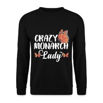 Crazy Monarch Lady - Sweat-shirt Unisexe - noir - Devant - Alina (178cm) & Michal (187cm)