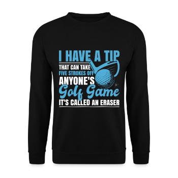 Jeu de golf amusant golfeur - Sweat-shirt Unisexe - noir - Devant - Alina (178cm) & Michal (187cm)