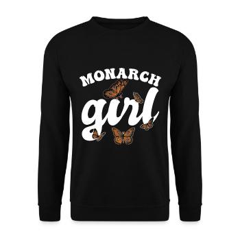 Monarch Girl - Unisex Sweatshirt - black - Front - Alina (178cm) & Michal (187cm)