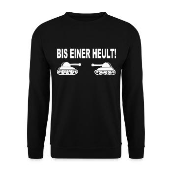Gamershirt Gaming Gamer-Shirt Bis einer Heult - Unisex Pullover - Schwarz - Vorne - Alina (178cm) & Michal (187cm)