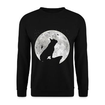 Bulldog français - Sweat-shirt Unisexe - noir - Devant - Alina (178cm) & Michal (187cm)