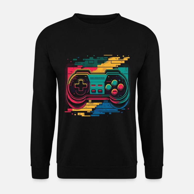 Retro Konsole - Unisex Pullover - Schwarz