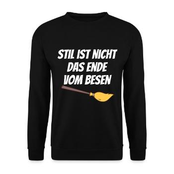 Style is not the end of the broom - Unisex Sweatshirt - black - Front - Alina (178cm) & Michal (187cm)