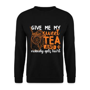 Amateur de thé sucré - Sweat-shirt Unisexe - noir - Devant - Alina (178cm) & Michal (187cm)
