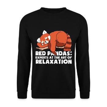 Panda roux endormi - Sweat-shirt Unisexe - noir - Devant - Alina (178cm) & Michal (187cm)