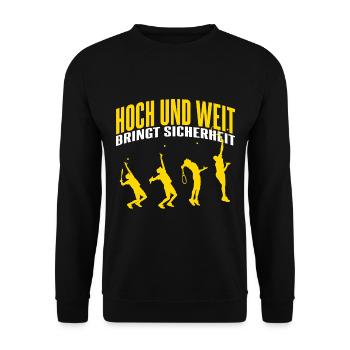 Tennisplatz Tennis Tennisspieler Tennisschläger - Unisex Pullover - Schwarz - Vorne - Alina (178cm) & Michal (187cm)