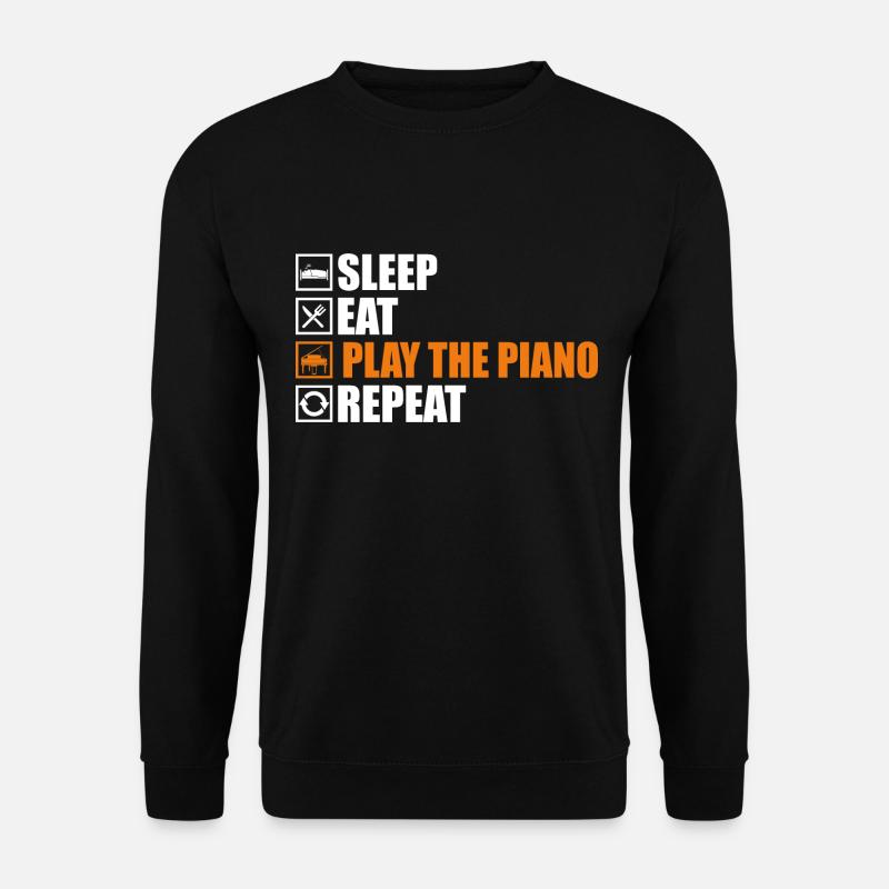 Klavier - Unisex Pullover - Schwarz