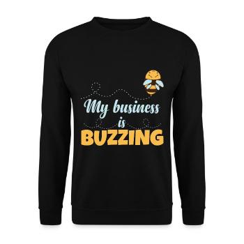 Mon entreprise bourdonne drôle d’apiculture - Sweat-shirt Unisexe - noir - Devant - Alina (178cm) & Michal (187cm)
