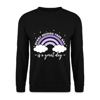 Great Epilepsy Awareness - Unisex Sweatshirt - black - Front - Alina (178cm) & Michal (187cm)