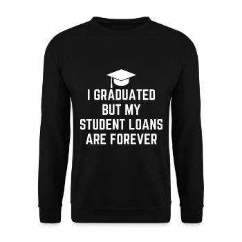 Cadeau Diplômés de fin d’études drôle - Sweat-shirt Unisexe - noir - Devant - Alina (178cm) & Michal (187cm)