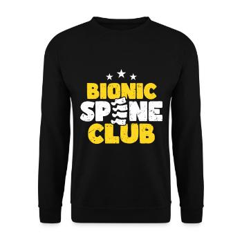Binoic Spine Club Back Surgery - Unisex Sweatshirt - black - Front - Alina (178cm) & Michal (187cm)