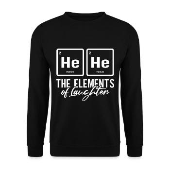 Blague du tableau périodique - Sweat-shirt Unisexe - noir - Devant - Alina (178cm) & Michal (187cm)