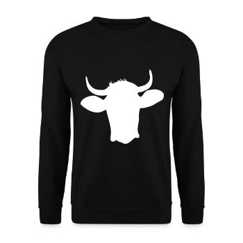 Kuhkopf - Unisex Pullover - Schwarz - Vorne - Alina (178cm) & Michal (187cm)