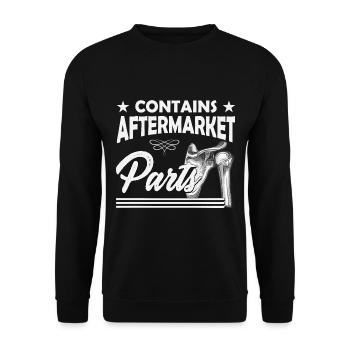 Funny Shoulder Recovery - Unisex Sweatshirt - black - Front - Alina (178cm) & Michal (187cm)