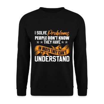 Social Worker Men Social Work - Unisex Sweatshirt - black - Front - Alina (178cm) & Michal (187cm)